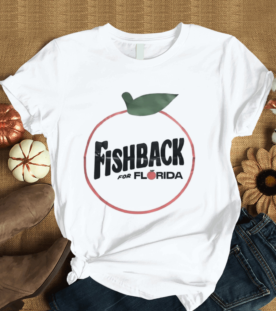 Fishback For Florida Tomato Outline With Leaf T-Shirt