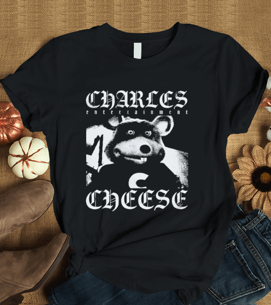 CHARLES ENTERTAINMENT CHEESE Vintage Gothic Rat T-Shirt