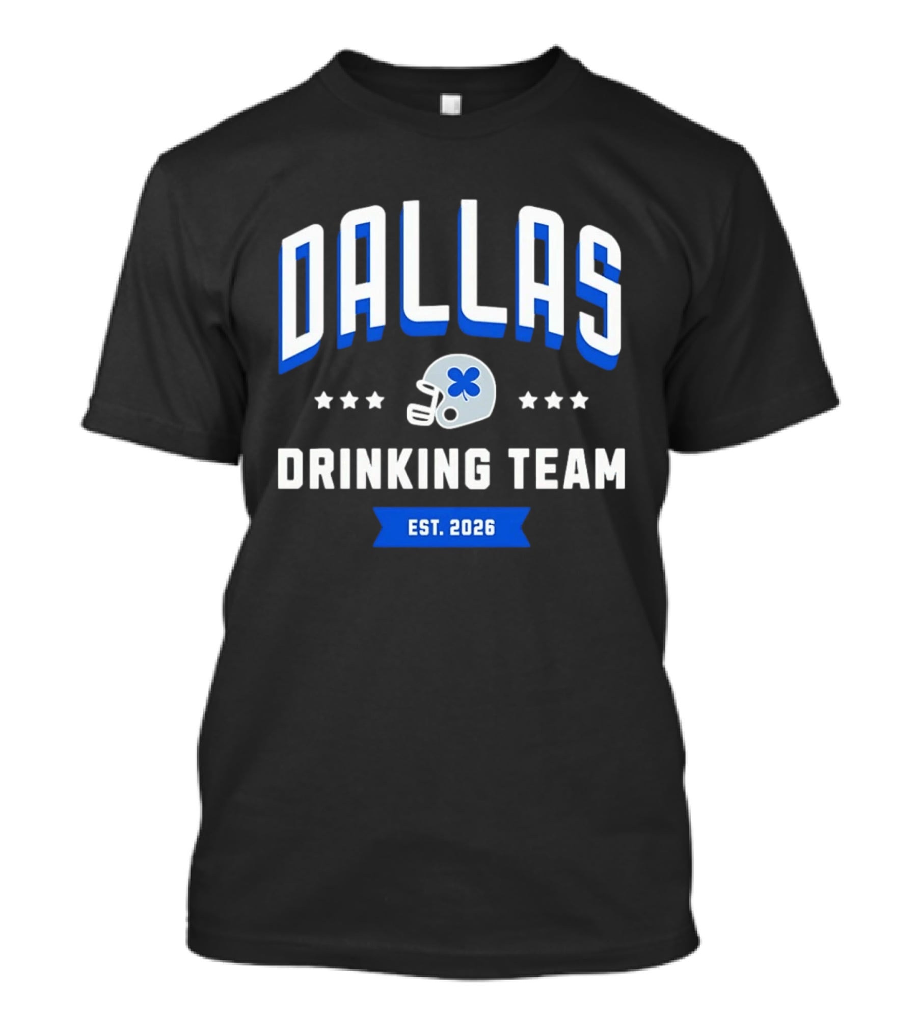 Dallas Cowboys Drinking Team St Patrick's Day Est 2026 Football Helmet Shamrock T-Shirt