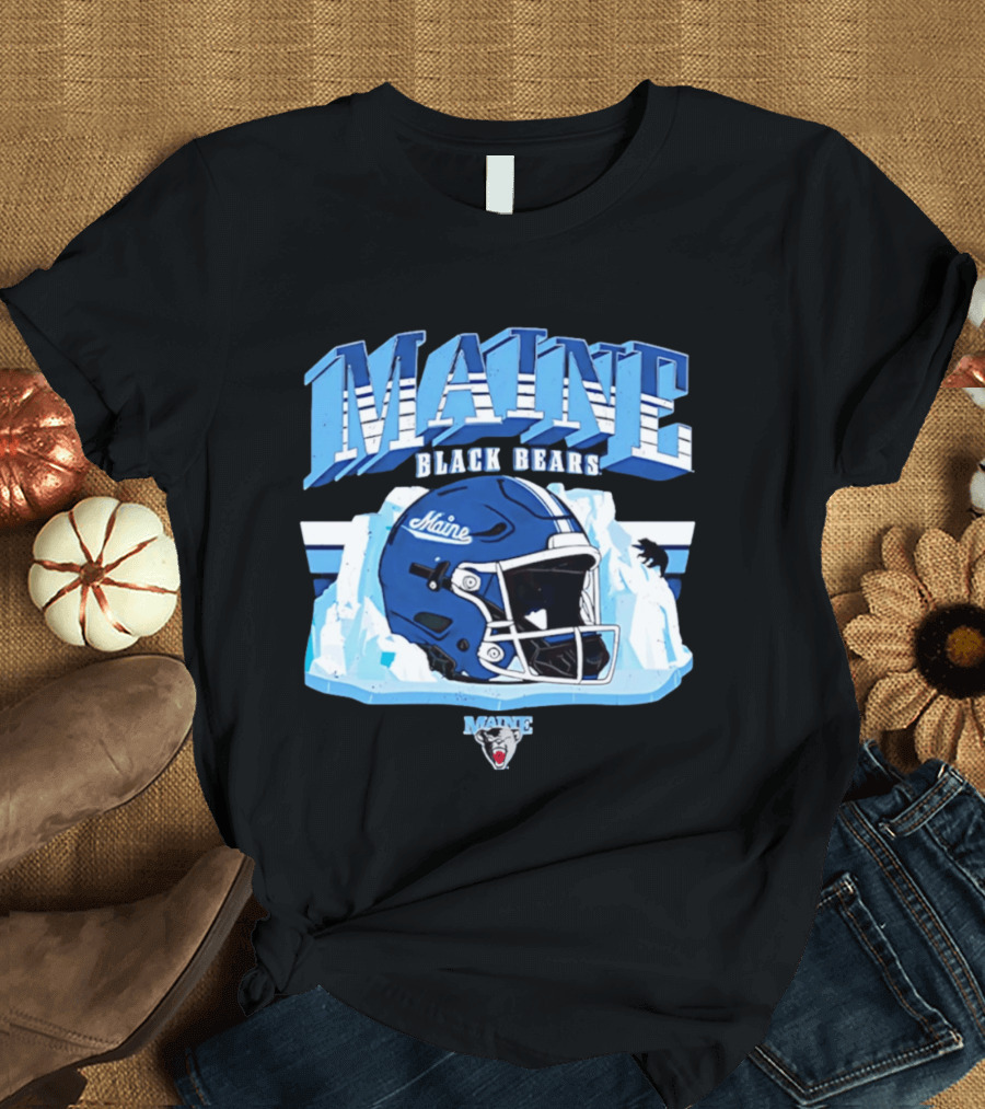 Maine Black Bears Football Helmet NCAA Team Spirit T-Shirt