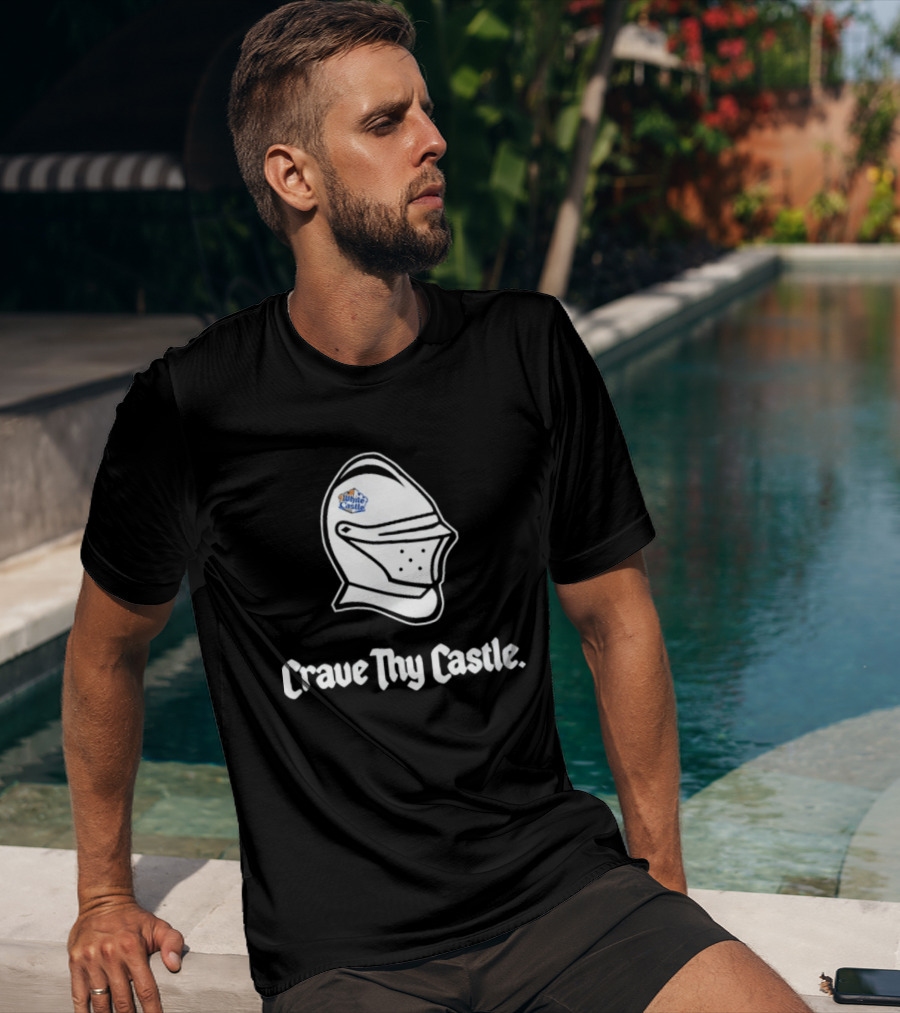 Crave Thy Castle White Castle Knight Helmet T-Shirt