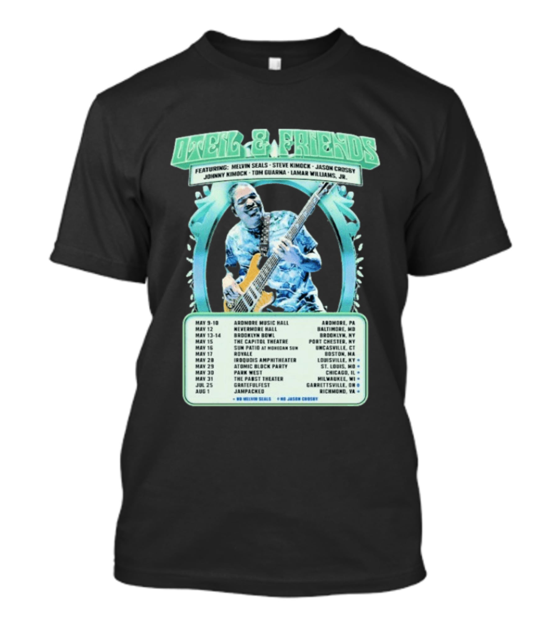 Oteil And Friends 2026 Tour North America Featuring Melvin Seals Steve Kimock City Dates May T-Shirt
