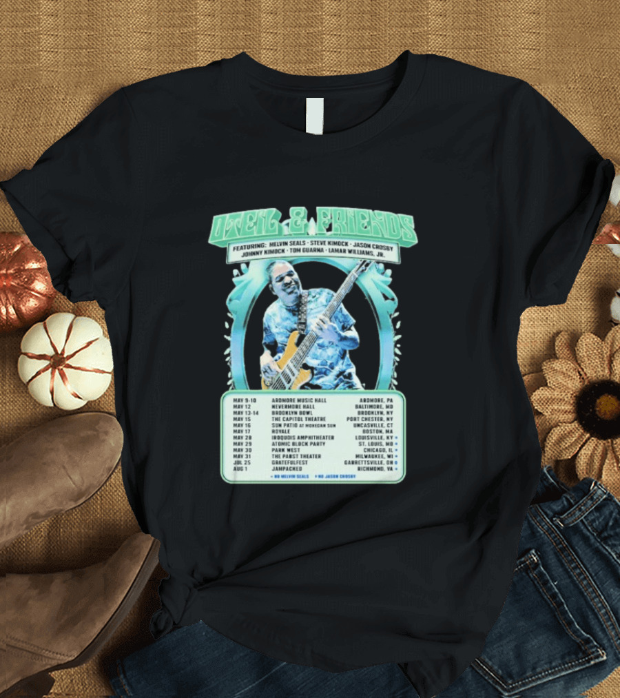 Oteil And Friends 2026 Tour North America Featuring Melvin Seals Steve Kimock City Dates May T-Shirt