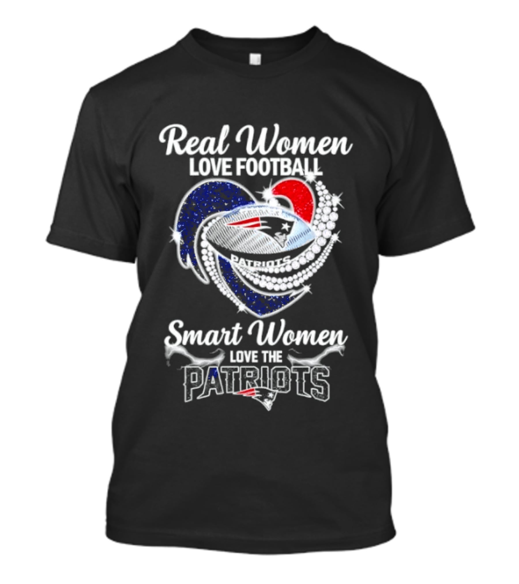 Real Women Love Football Smart Women Love The Patriots T-Shirt