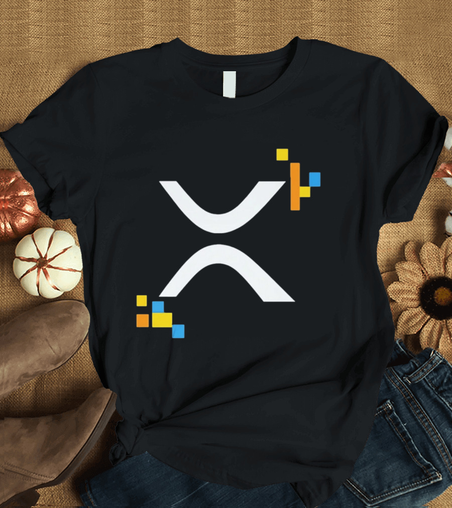 XRP Ledger XRPL Cryptocurrency Symbol Blocks T-Shirt