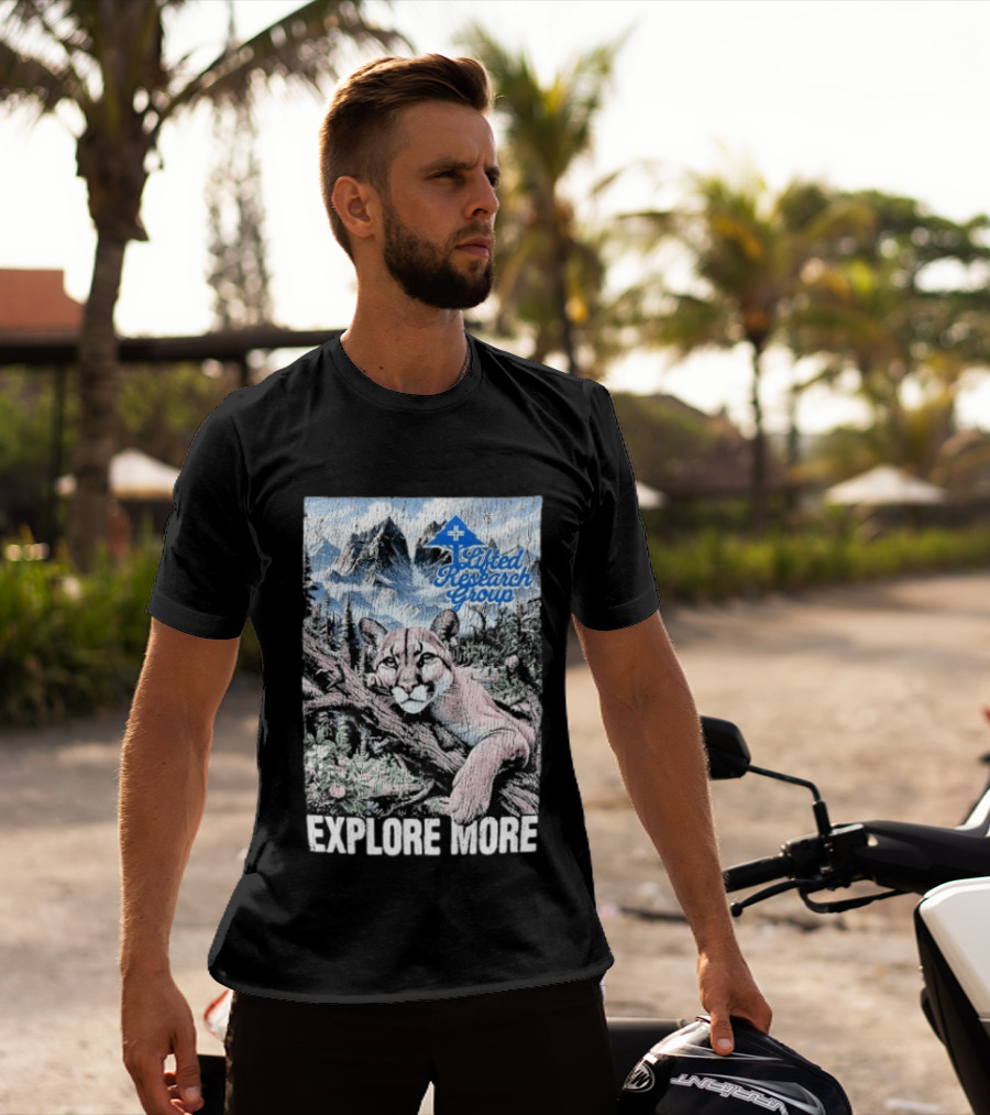 Lifted Research Group Explore More With Mountain Lion And Scenic Forest T-Shirt
