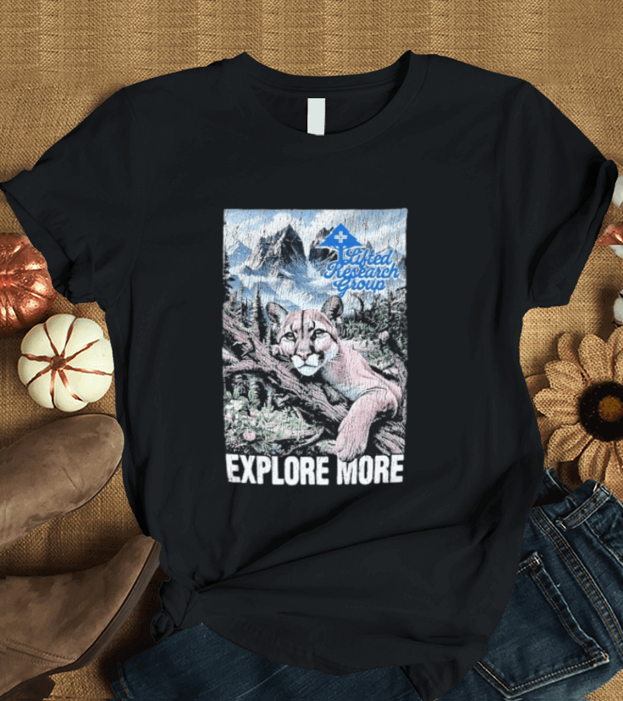 Lifted Research Group Explore More With Mountain Lion And Scenic Forest T-Shirt