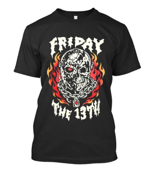 Friday The 13th Skulled Fire Warren Lotas T-Shirt