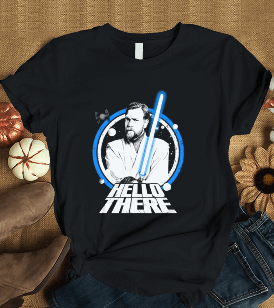 Obi Wan Kenobi Hello There Lightsaber Circle T-Shirt