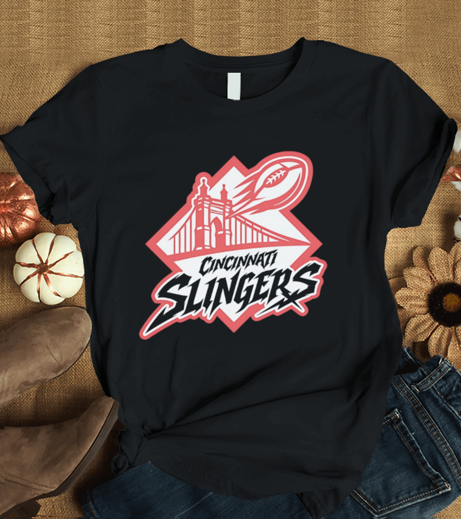 Cincinnati Slingers Football Bridge T-Shirt
