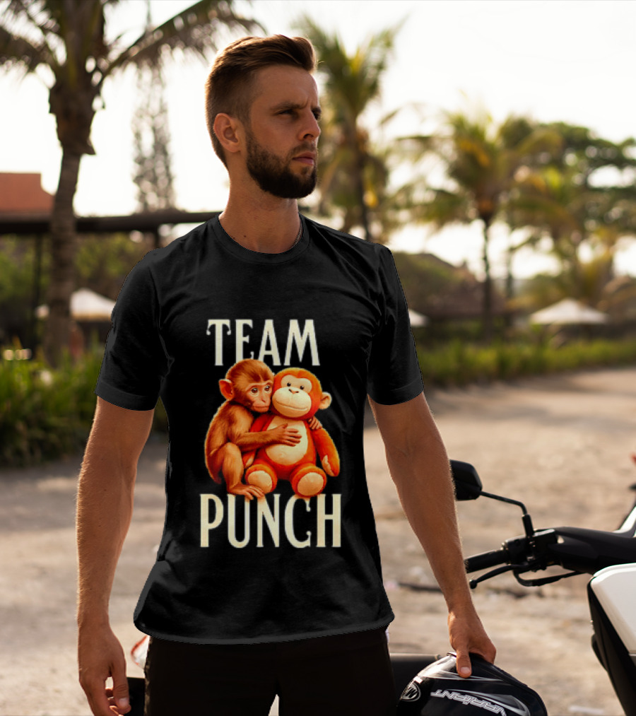 Baby Monkey Team Punch Cartoon T-Shirt