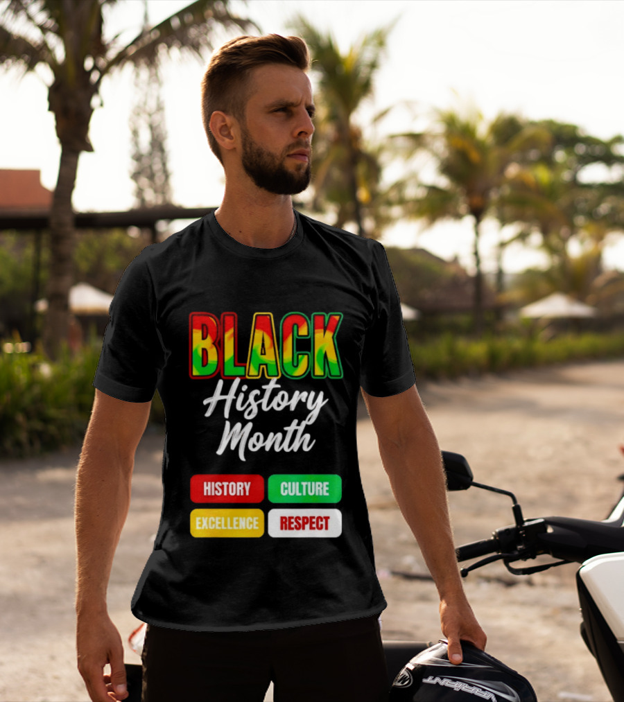 BLACK History Month History Culture Excellence Respect T-Shirt