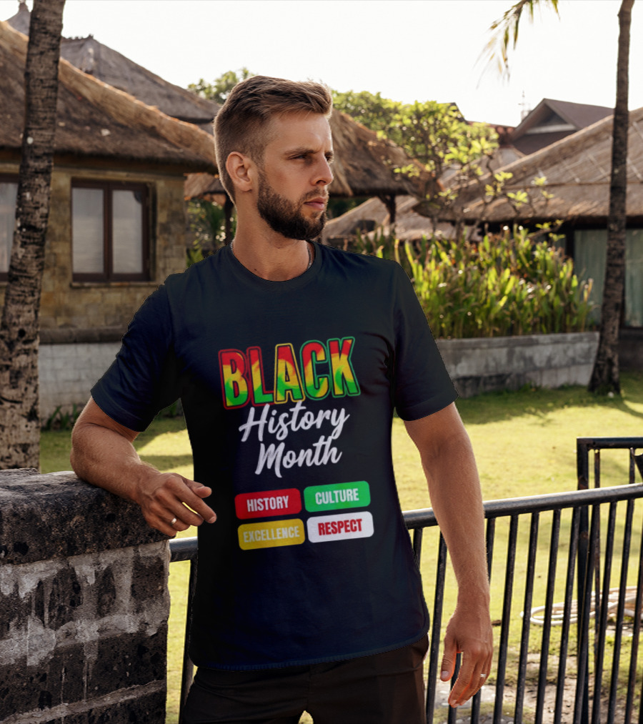 BLACK History Month History Culture Excellence Respect T-Shirt