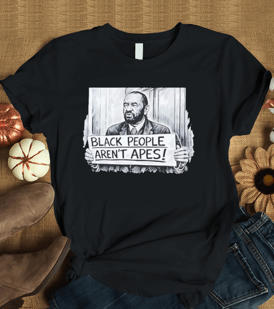 Black People Aren't Apes Black Men And Holding Sign Sketch T-Shirt