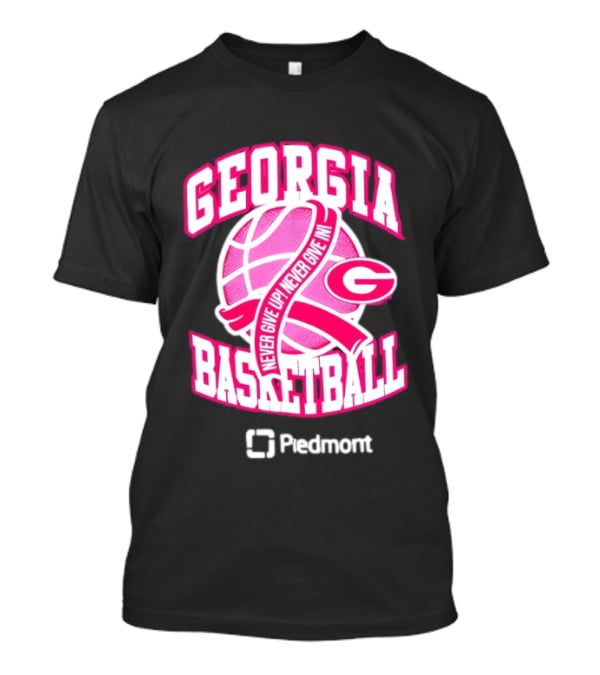 Georgia Bulldogs Never Give Up Never Give In Women's Basketball T-Shirt