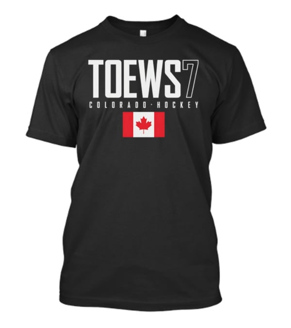 Toews 7 Colorado Hockey Canada Flag T-Shirt