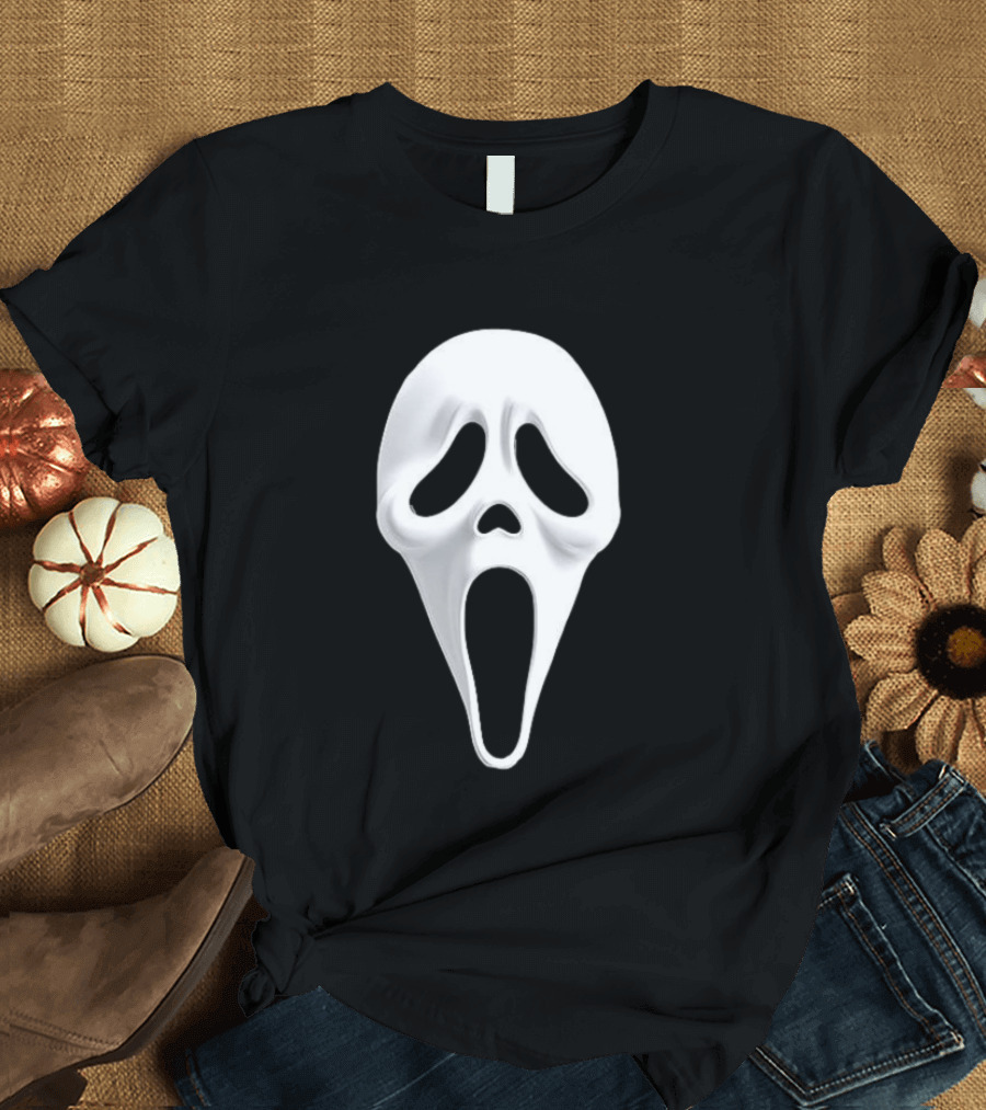 Ghost Face Scream Mask Iconic Horror Villain T-Shirt