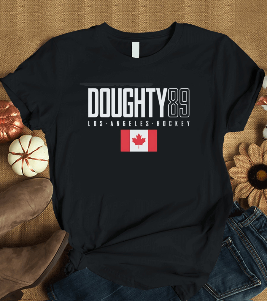 Doughty 89 Los Angeles Hockey Canada Flag T-Shirt