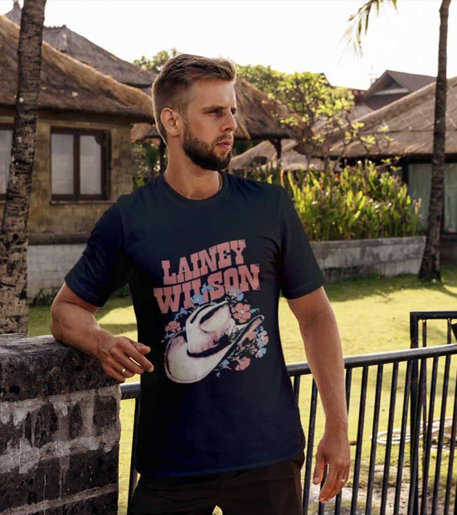 Lainey Wilson Country Music Western Hat Floral T-Shirt