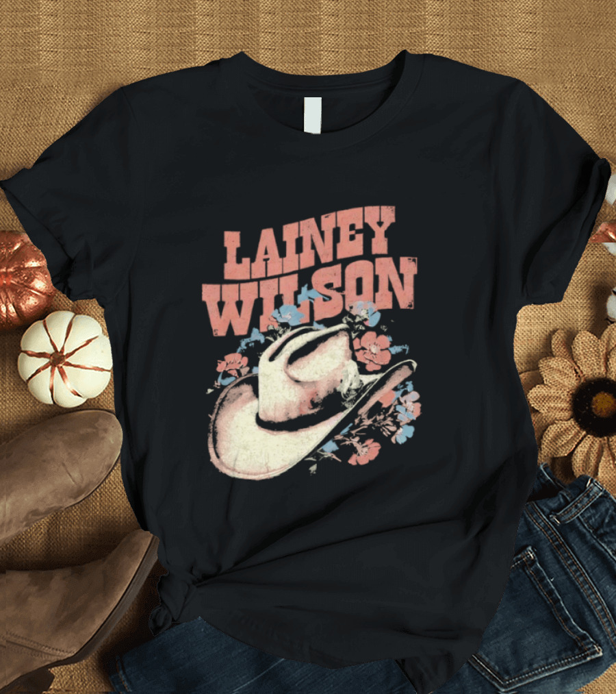 Lainey Wilson Country Music Western Hat Floral T-Shirt