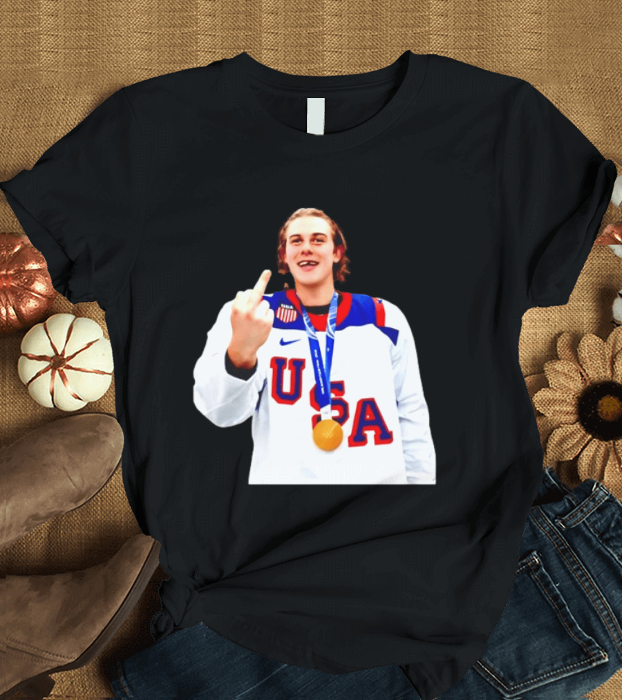USA Gold Medal Middle Finger Olympic 2026 T-Shirt