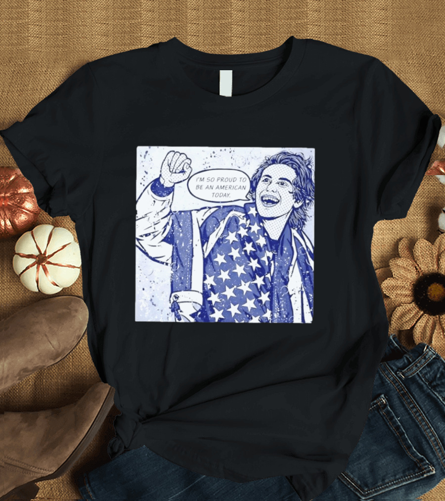 Jack Hughes USA I'm So Proud To Be An American Today T-Shirt