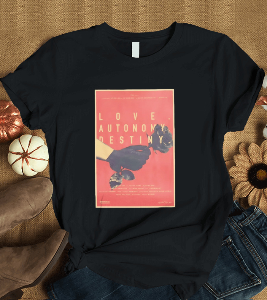 Love Autonomy Destiny Electric Dream Battery February 14th 2024 Hand Holding Flower T-Shirt