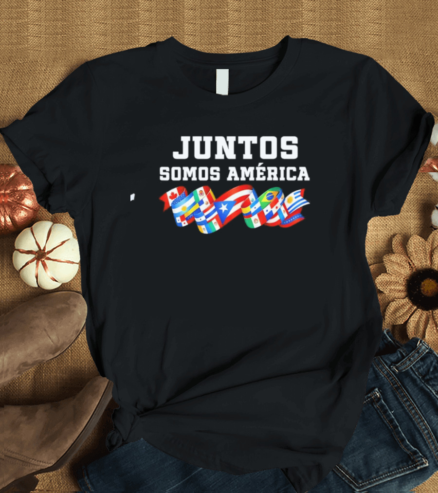 Juntos Somos América United Flags Diversity Celebration T-Shirt