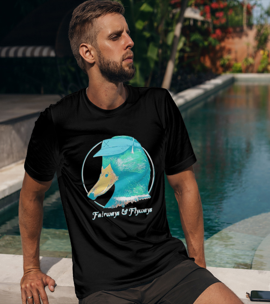 Fairways And Flyways Mallard Duck Head With Cap T-Shirt
