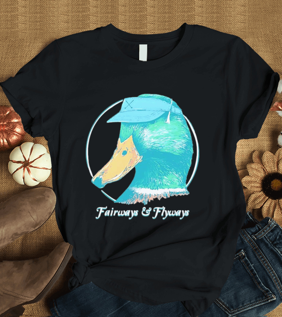 Fairways And Flyways Mallard Duck Head With Cap T-Shirt