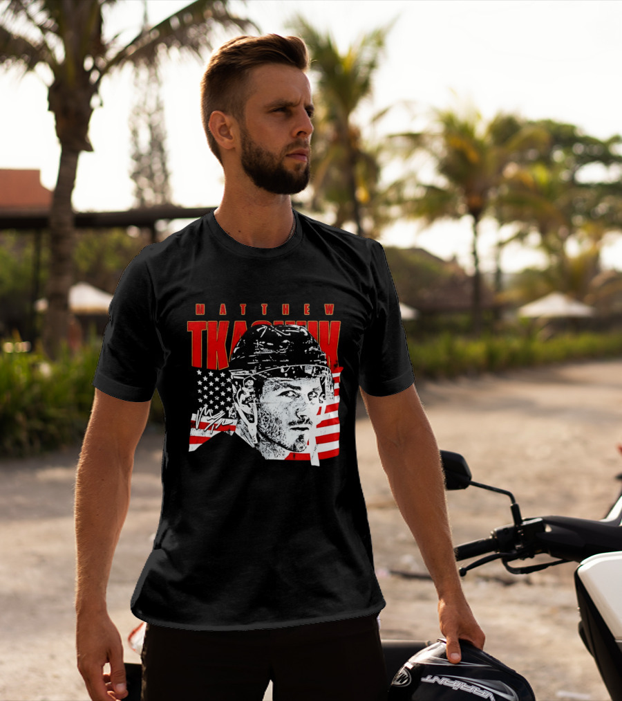 Matthew Tkachuk Usa Hockey Florida Stars And Stripes T-Shirt