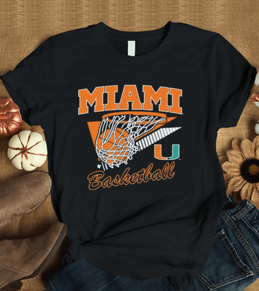 Miami Basketball U Basketball Swish T-Shirt