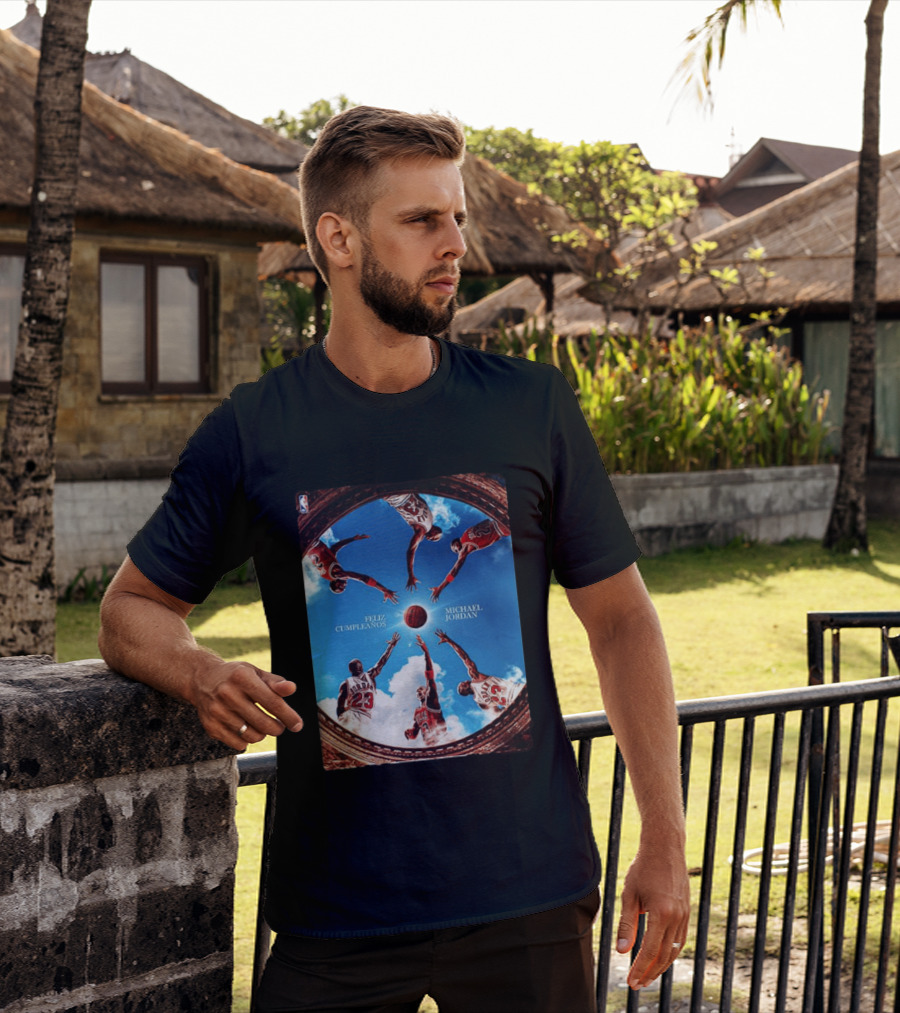 Feliz Cumpleaños Michael Jordan Basketball Reach Sky 23 T-Shirt