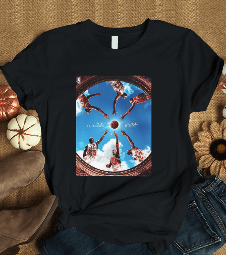 Feliz Cumpleaños Michael Jordan Basketball Reach Sky 23 T-Shirt