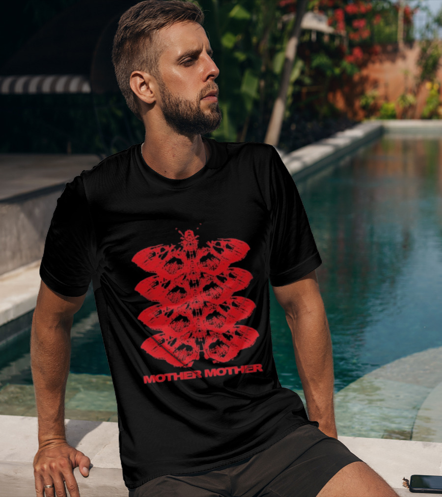 Mother Mother Red Moth Symmetrical T-Shirt