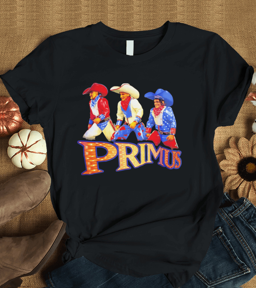 Primus Cowboys Band Merch Colorful Western T-Shirt