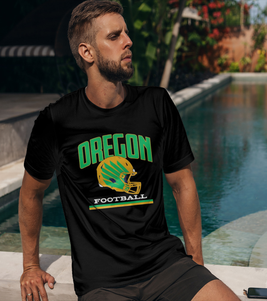 Oregon Ducks Football Team Helmet T-Shirt