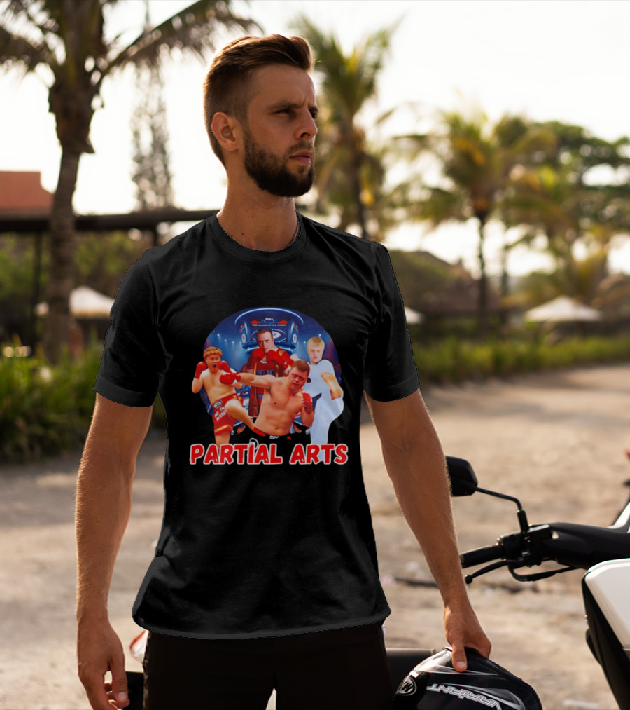 Partial Arts Fighters In Arena Battle T-Shirt