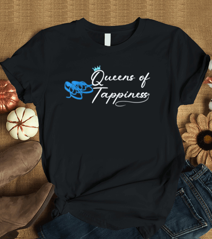 Queens Of Tappiness 2026 Blue Crown Script T-Shirt