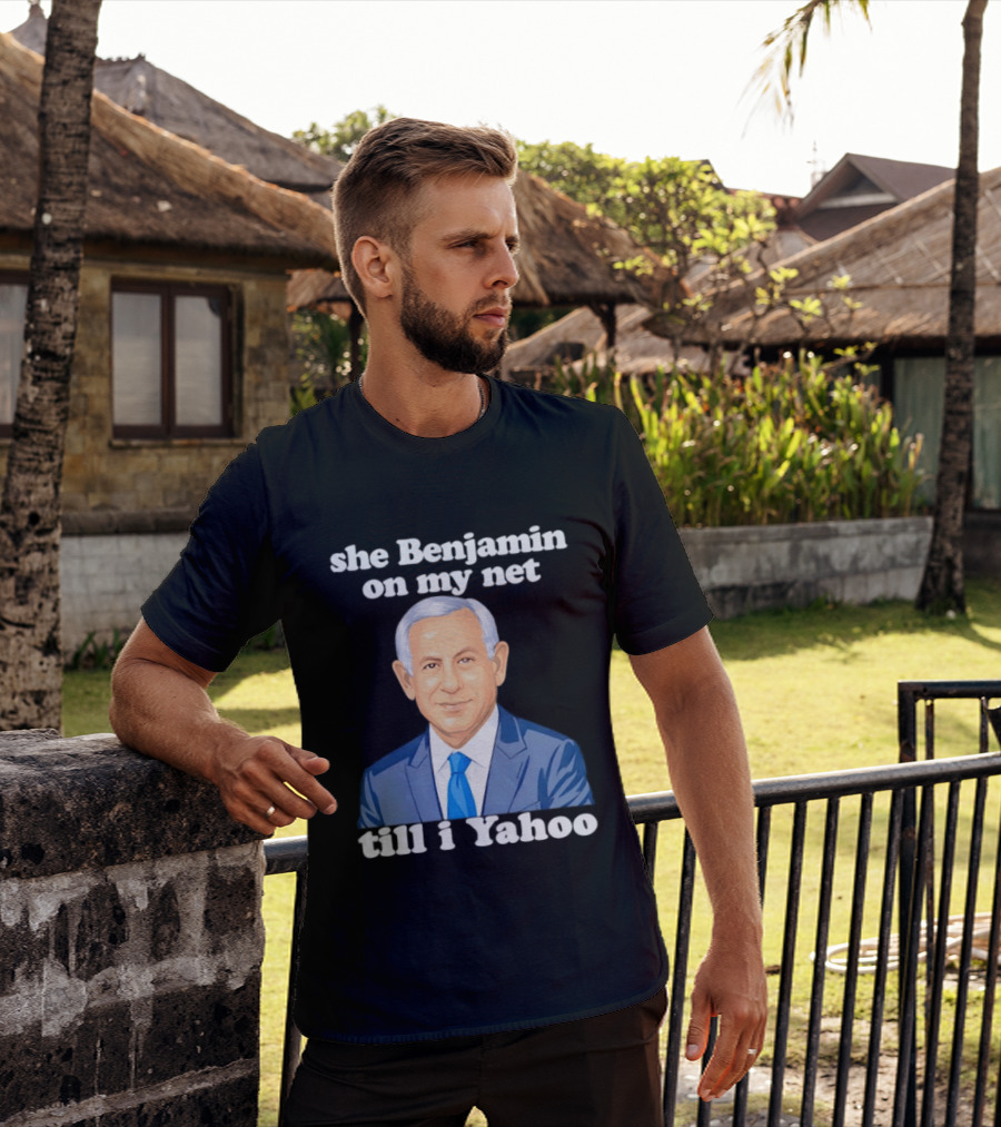 She Benjamin On My Net Till I Yahoo Cartoon Benjamin Portrait Blue Suit T-Shirt