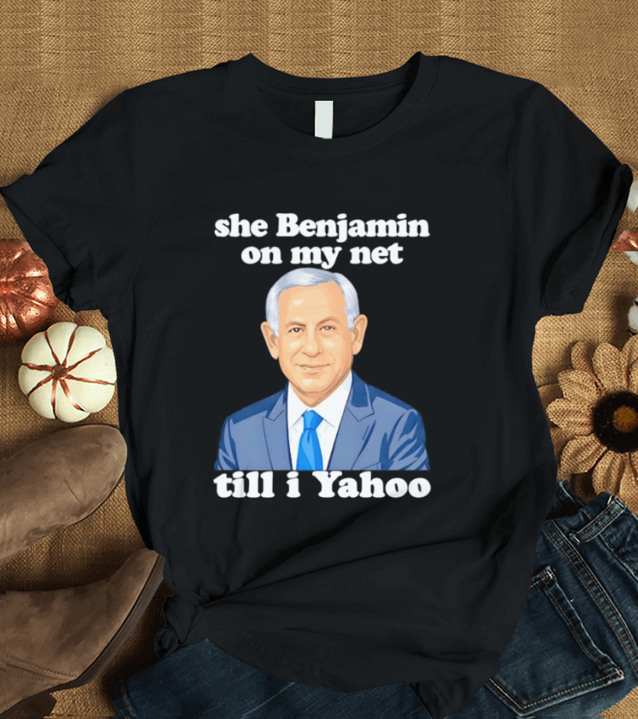 She Benjamin On My Net Till I Yahoo Cartoon Benjamin Portrait Blue Suit T-Shirt