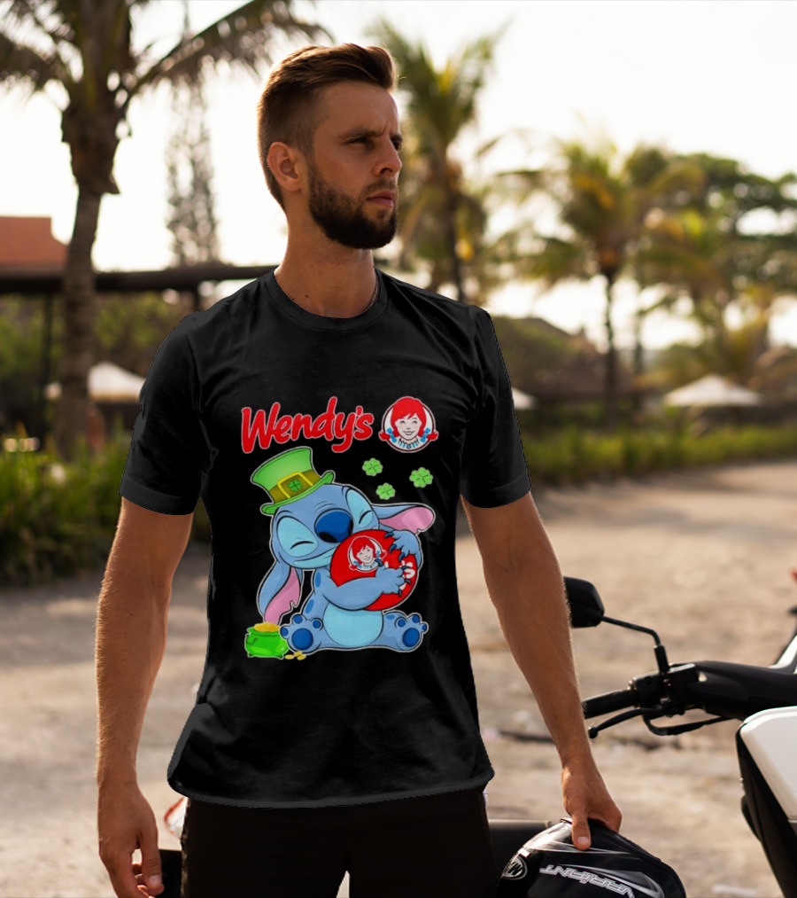 Wendy's Leprechaun Hat Stitch Hugging St Patricks Day T-Shirt