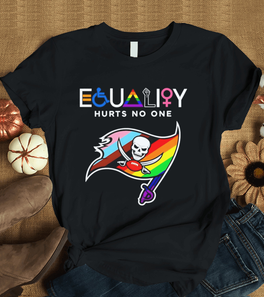 Tampa Bay Buccaneers Equality Hurts No One LGBTQ Pride Flag T-Shirt