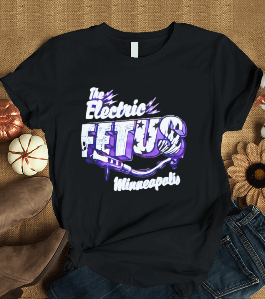 The Electric Fetus Minneapolis Purple Stars And Stripes T-Shirt