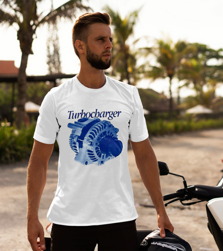 Turbocharger Alternator Blue Highlight T-Shirt