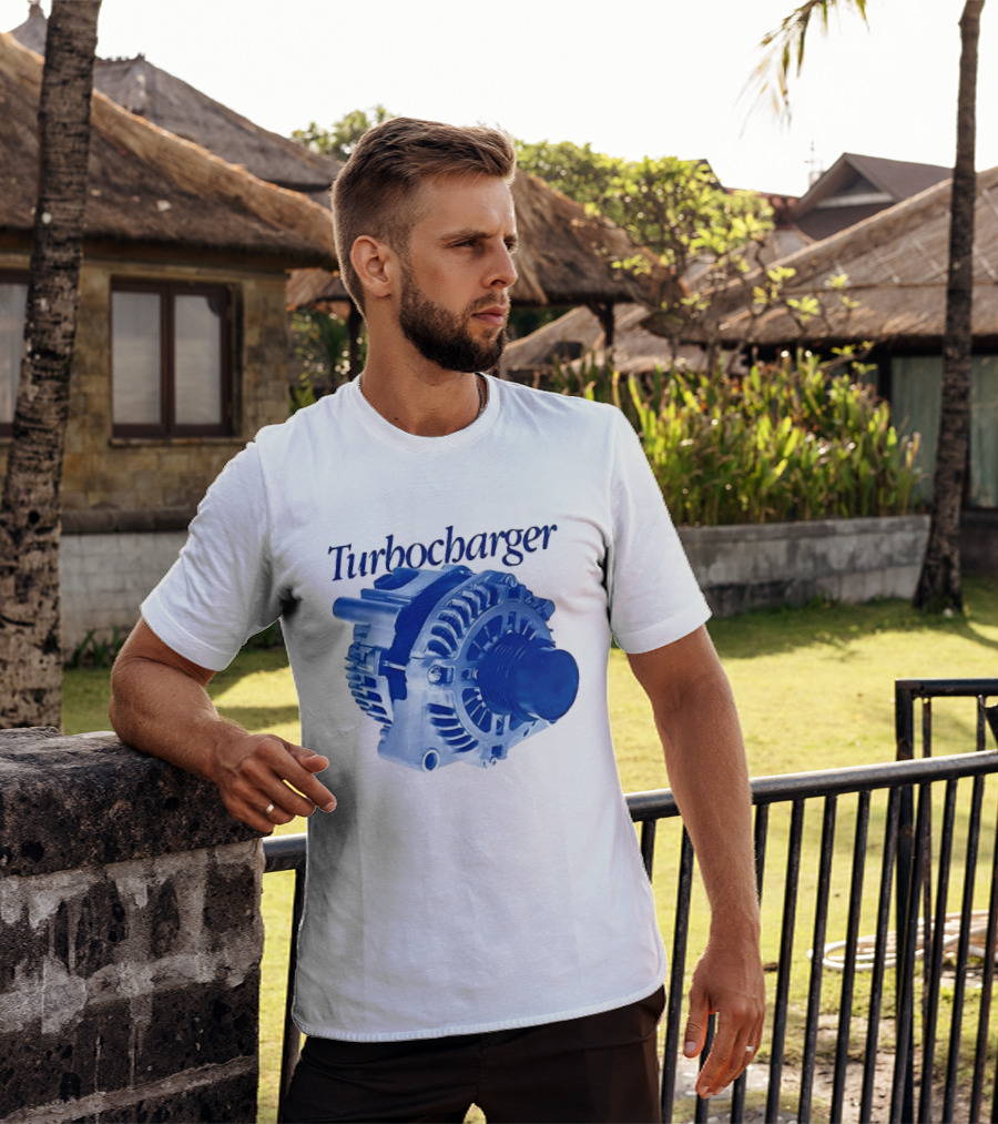 Turbocharger Alternator Blue Highlight T-Shirt