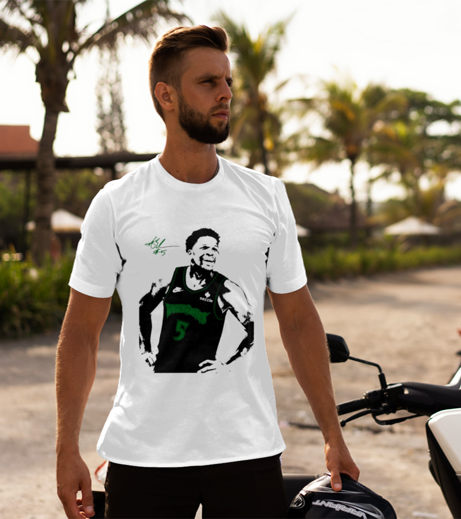 Anthony Edwards Minnesota Timberwolves Number 5 Signature T-Shirt