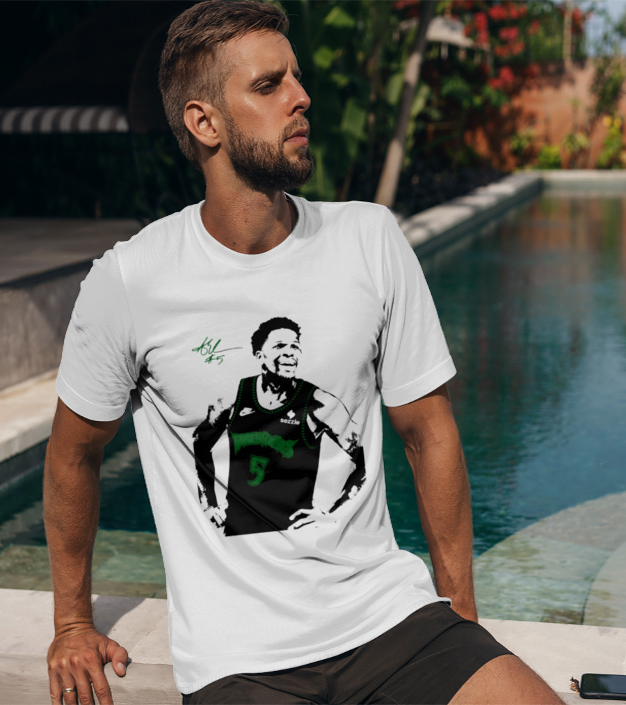 Anthony Edwards Minnesota Timberwolves Number 5 Signature T-Shirt