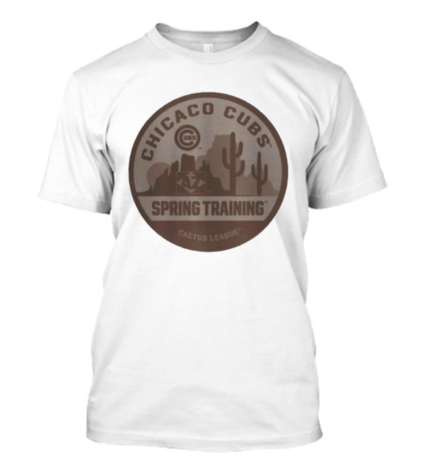 Chicago Cubs Spring Training Cactus League 2026 MLB Logo Cacti Desert Scene T-Shirt