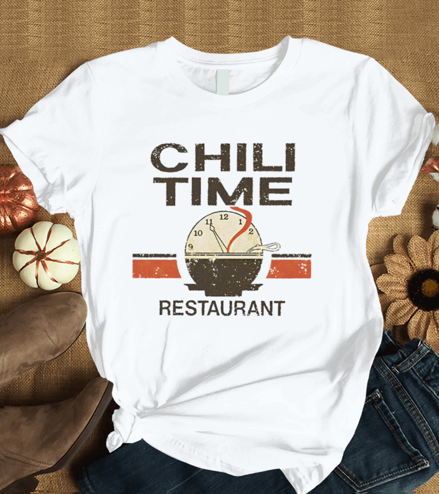 Chili Time Restaurant Spoon St Bernard Recreation Department T-Shirt